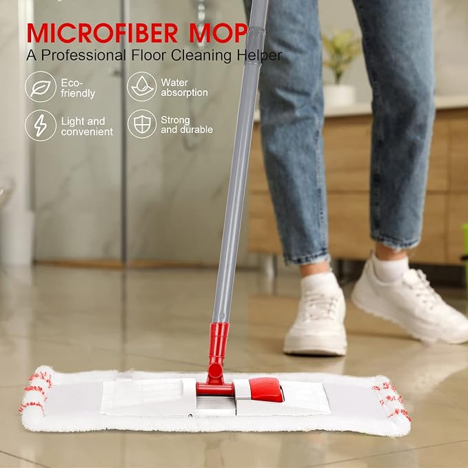 Microfiber Mop for Floor Cleaning, Flat Dust Mop for Home and Kitchen - Image 7
