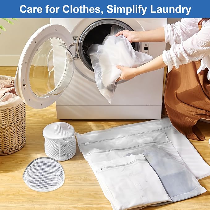 8 Pack Mesh Laundry Bags for Delicates, Laundry Bags Mesh Wash Bags in 7 Sizes - Image 6