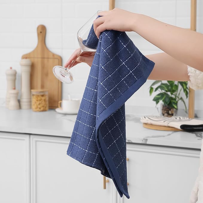 Homaxy 100% Cotton Terry Kitchen Towels, Large 4 Pack - Image 4