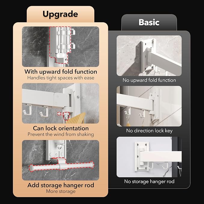 ZdwCyl Clothes Drying Rack, Laundry Drying Rack Wall Mount, Wall Mounted - Image 2