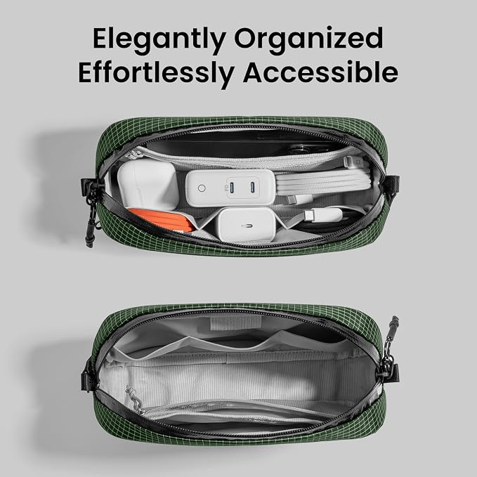 tomtoc Electronics Organizer Travel Case Performance, Cable Tech Pouch | Water - Image 5
