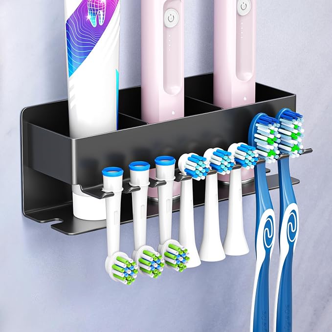 Toothbrush Head Holders, Electric Tooth Brush Head Holder, Adhesive Toothpaste by WelcometotheYAYINLI