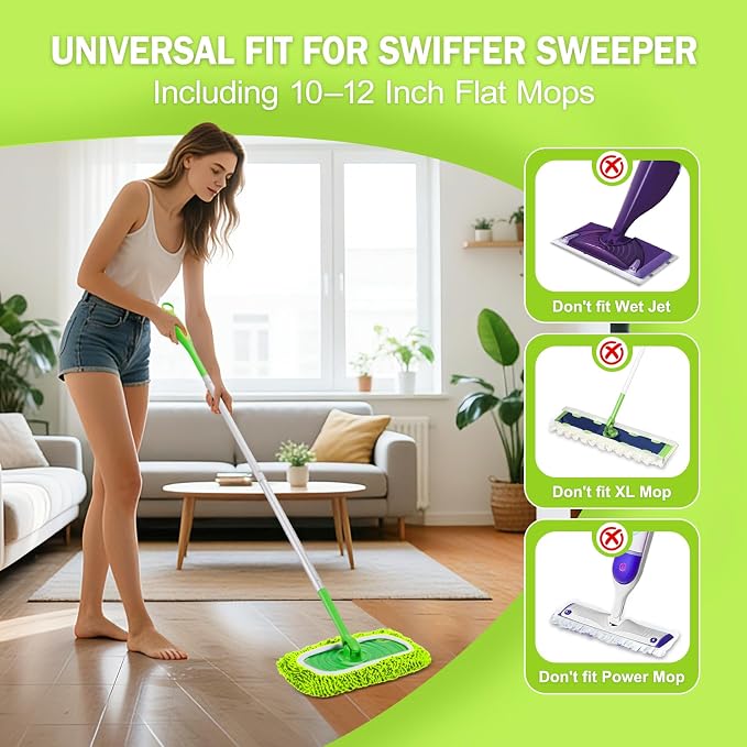 6 Pack Reusable Mop Pads Compatible - Image 2