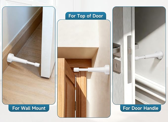 2PCS Spring Door Stoppers for Wall - Image 6