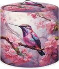 TODIYADDU Sweet Hummingbird Air Fryer Cover for 3 Quart Instant Pots Floral Print Kitchen Appliance Dust Cover with Pocket Lightweight Round Protective Cover for Rice Cooker Coffee Maker