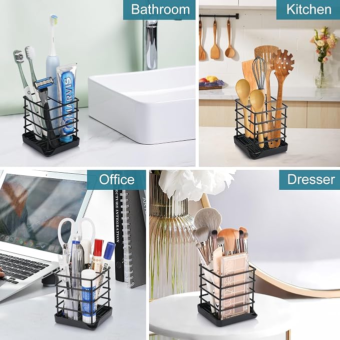 Toothbrush Holders for Bathroom, Stainless Steel, Detachable, 3 Slot - Image 5