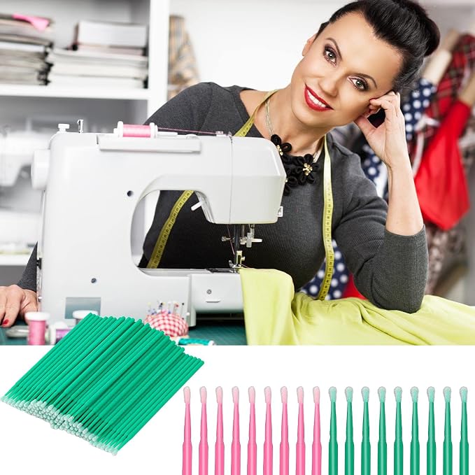 200 Pcs Sewing Machine Cleaning Brushes Tool Kit, Disposable Bendable Pointed - Image 5
