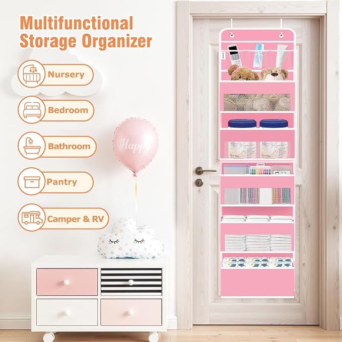 Over The Door Organizer Storage Large Capacity Hanging Bedroom Storage | 6 - Image 7