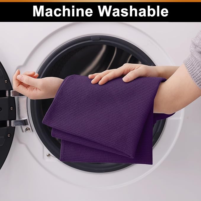 Homaxy 100% Cotton Waffle Weave Kitchen Towels, 4 Pack - Image 5