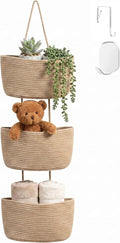 Hanging Basket, Over Door Organizer, 3 -Tier Wall Basket by WYCOROY