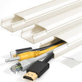 Yecaye TV Cord Hider, 42in Cord Cover Wall Mounted, W1.18in H0.6in, Wire Covers by Yecaye