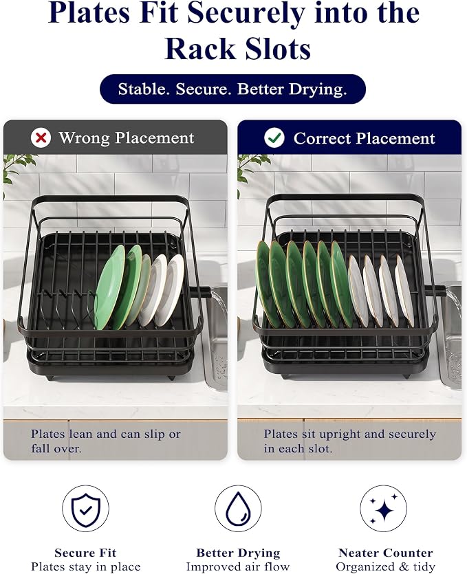 Kitsure Dish Drying Rack for Kitchen Counter, Cutlery Holder, Home and - Image 7