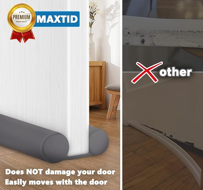 MAXTID 32" Gray Door Air Draft Stopper, Wind Blocker - Image 9