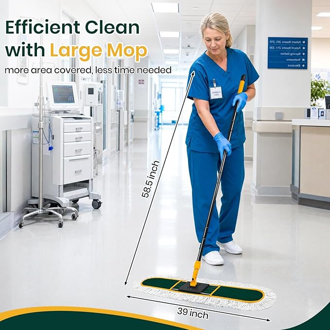 36” Commercial Duster Mops, Extra Large Floor Duster - Image 2