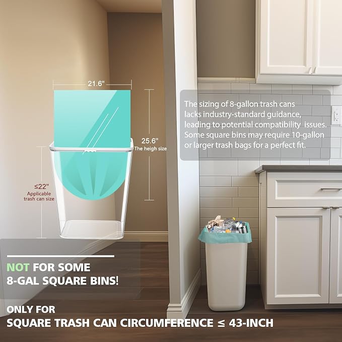 AYOTEE Biodegradable Medium 8 Gallon Trash Bags ，Leak Proof Compostable Bag | - Image 2