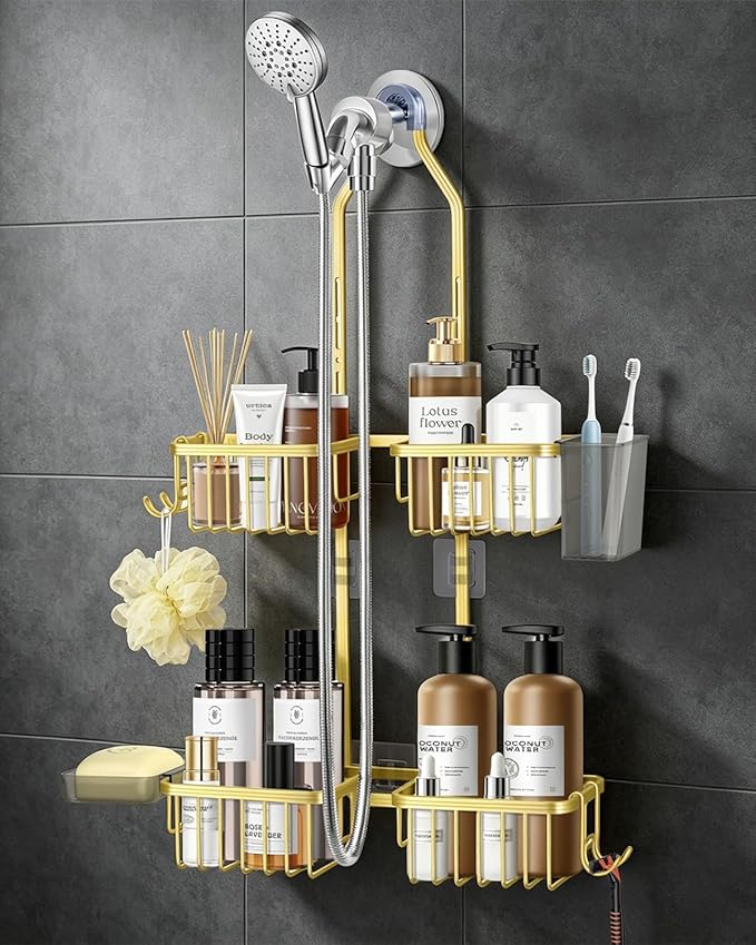 Adjustable Hanging Shower Caddy by MSAICOE