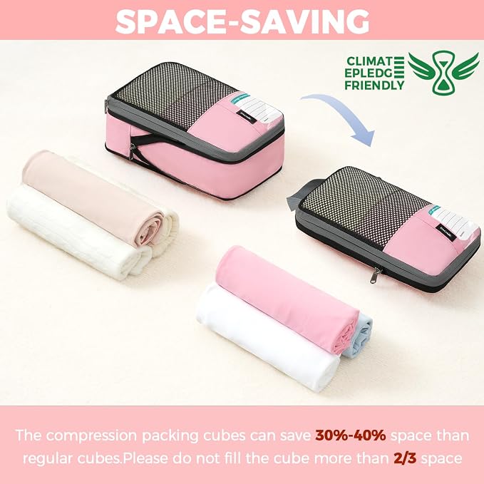 BAGAIL 4/6 Set/8 Set Compression Packing Cubes Travel Accessories Expandable - Image 6