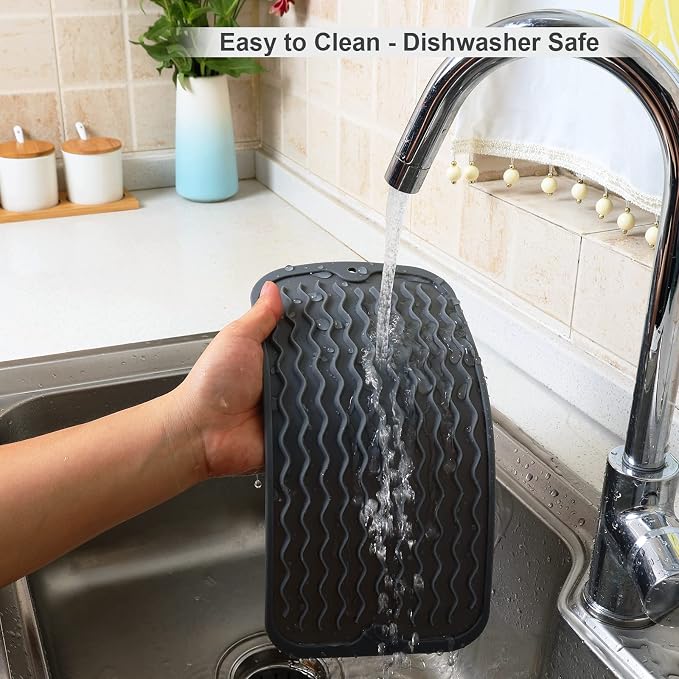 ZLR Silicone Sink Caddy & Sponge Holder, Dark Gray | Sink Organizer - Image 5