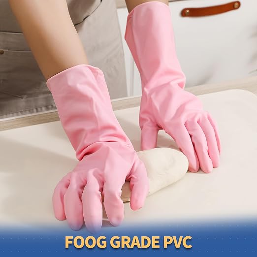 BOOMJOY PVC Cleaning Gloves, Reusable Dishwashing Gloves, Medium Gloves - Image 5