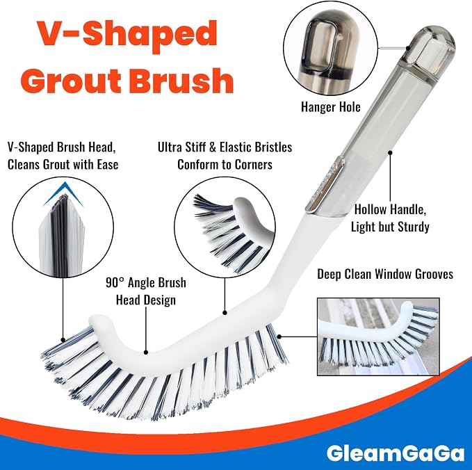 3 Pack Shower Brush for Cleaning, Heavy-Duty Scrub Brush Set for Bathroom | 3 - Image 3