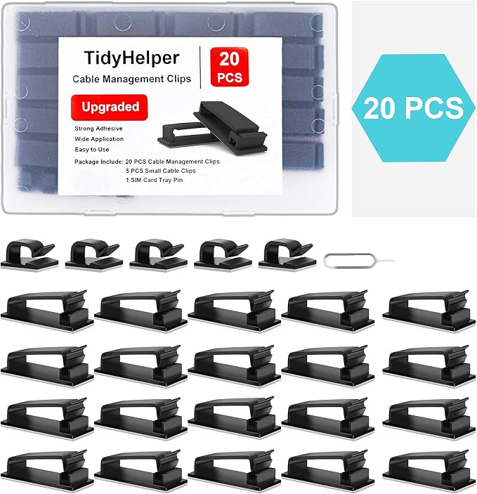 TidyHelper 20 PCS Cable Management Clips, - Image 6