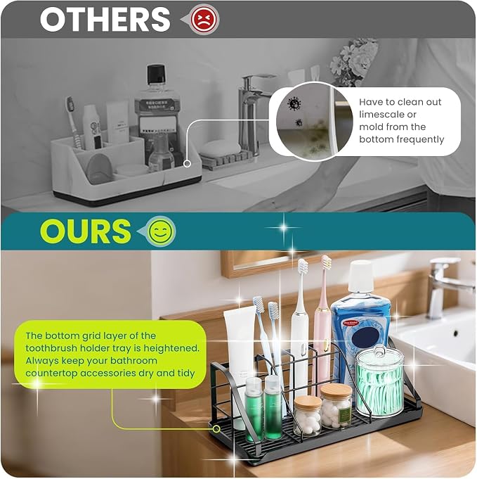 Bathroom Organizers and Storage, 7 Slots, Kids Electric Toothbrush Holders | - Image 6