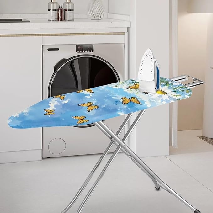 Butterfly Daisy Pattern Ironing Board Cover Soft Ironing Board Cover, Non Stick - Image 2