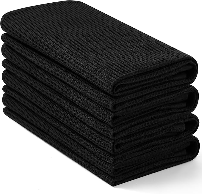 Homaxy 100% Cotton Waffle Weave Kitchen Towels, 4 Pack by Homaxy