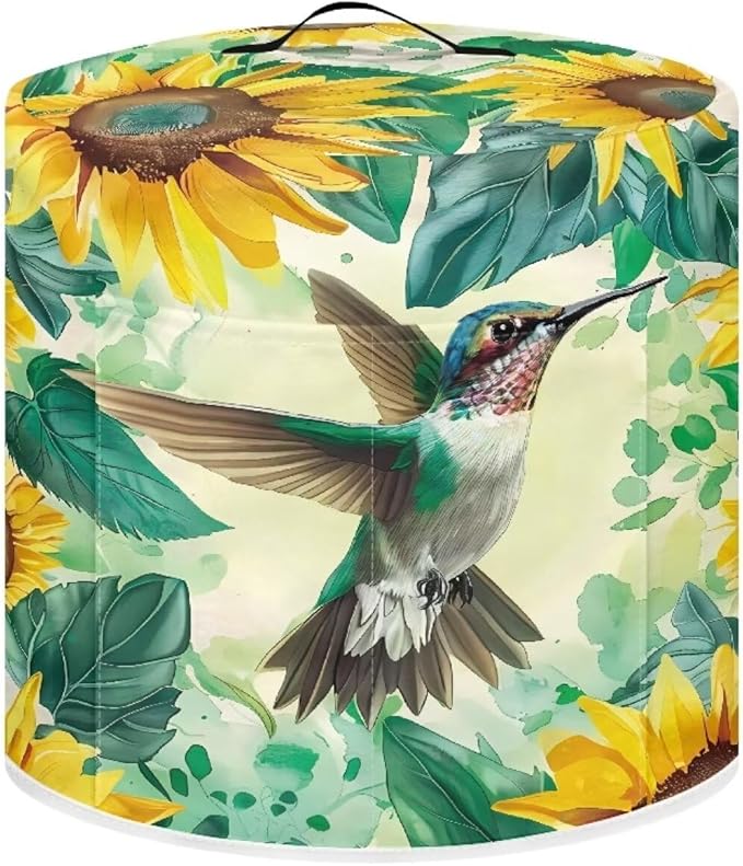 Sunflower Hummingbird Pot Covers for Instant Pot Accessories 3 Quart Small Appliance Covers Blender Cover Dust Cover for Kitchen Living Room Table Dust Resistant M