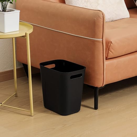 UUJOLY Plastic Small Trash Can Wastebasket, Garbage Container Basket - Image 4