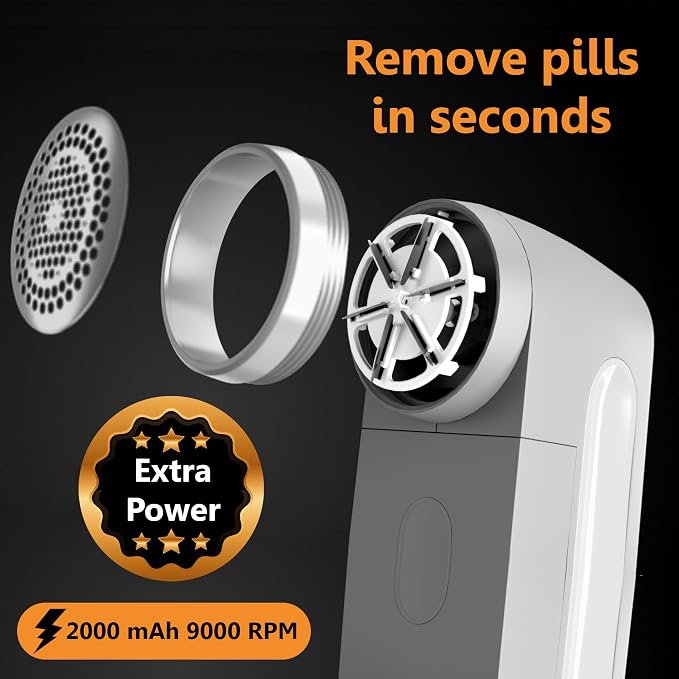 Pionix Fabric Shaver, Sweater Shavers to Remove Pilling, High-Perf Defuzzer - Image 5