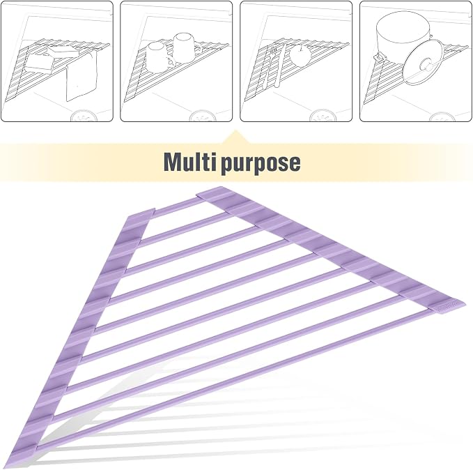 Tomorotec Triangle Roll Up Dish Drying Rack - Image 7