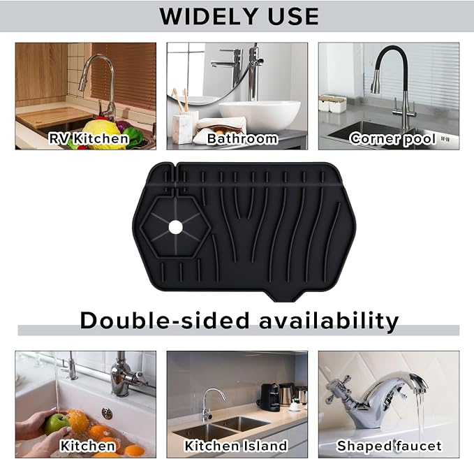 Silicone Sink Splash Guard Kitchen Splash Guard - Image 7