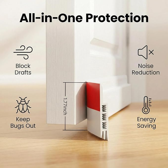 Door Draft Stopper Under Door Draft Blocker Insulator Door Sweep Weather - Image 5
