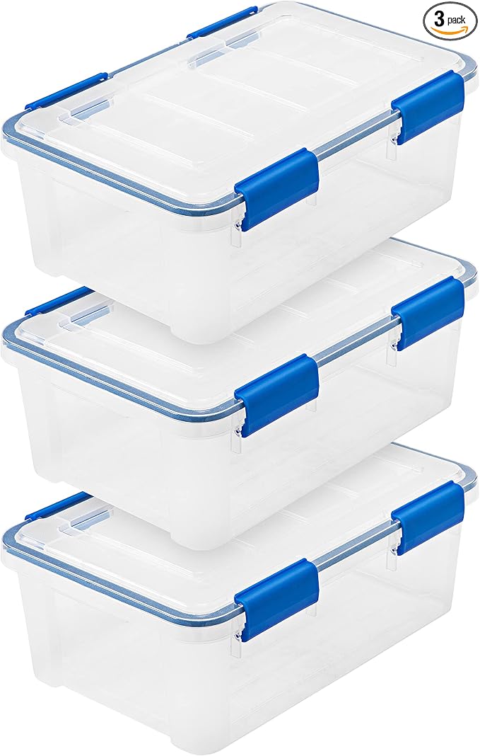 IRIS USA 3-Pack 16 Qt Storage Bins by IRISUSA