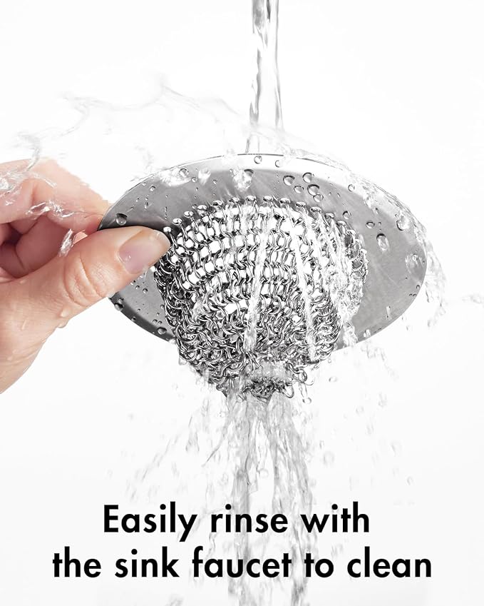2 Pack Kitchen Sink Drain Strainer, Patented Reversible Chain Mesh Basket - Image 7