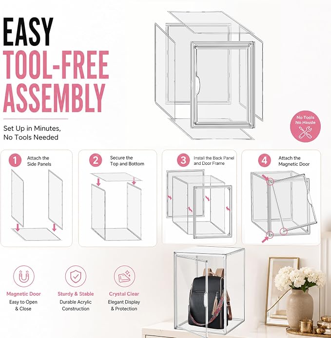 Clear Tall Boot Storage Box, Organizer - Image 9