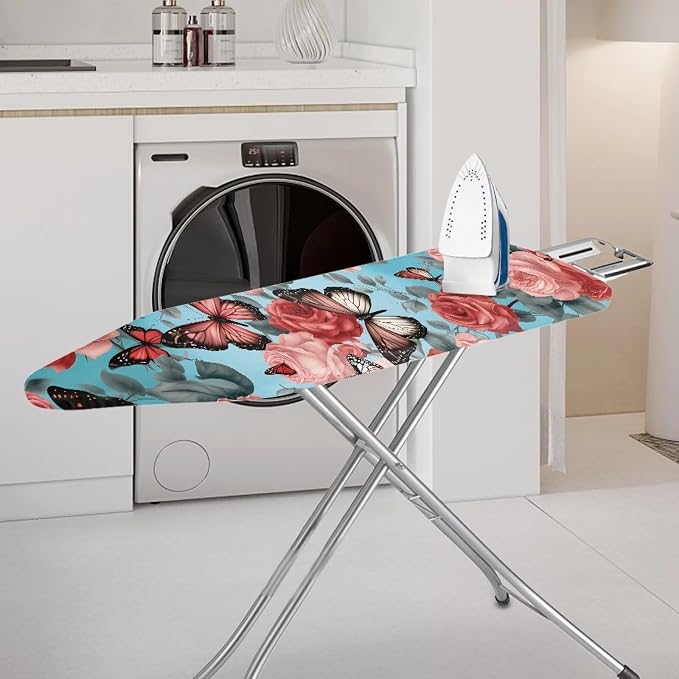 Floral Butterfly Ironing Board Pad, Extra Thick Heavy Duty Padded - Image 2