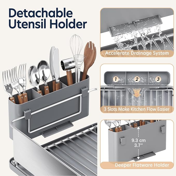 KINGRACK Stainless Steel Dish Drying Rack - Image 7