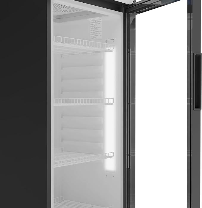 KoolMore 22 in. 9 cu. ft. Commercial One Glass Door Beverage Display Merchandiser Refrigerator Cooler, ETL Listed in Black