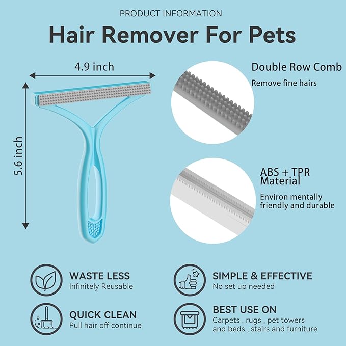 Pet Hair Remover, Dog and Cat Hair Remover, Carpet Rake, Carpet Scraper | Pet - Image 3