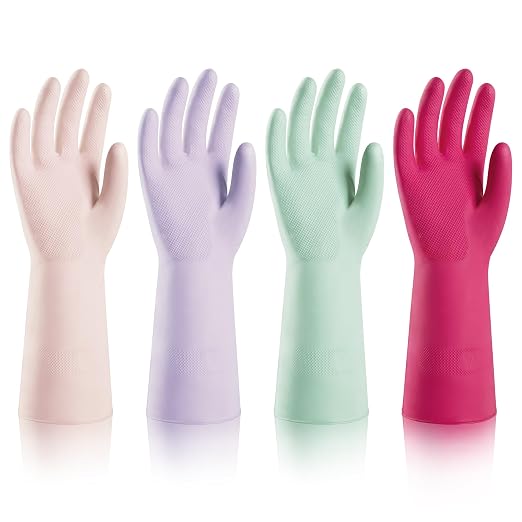 ThxToms Reusable Nitrile Dishwashing Gloves, Latex Free, 10 Mil by ThxToms