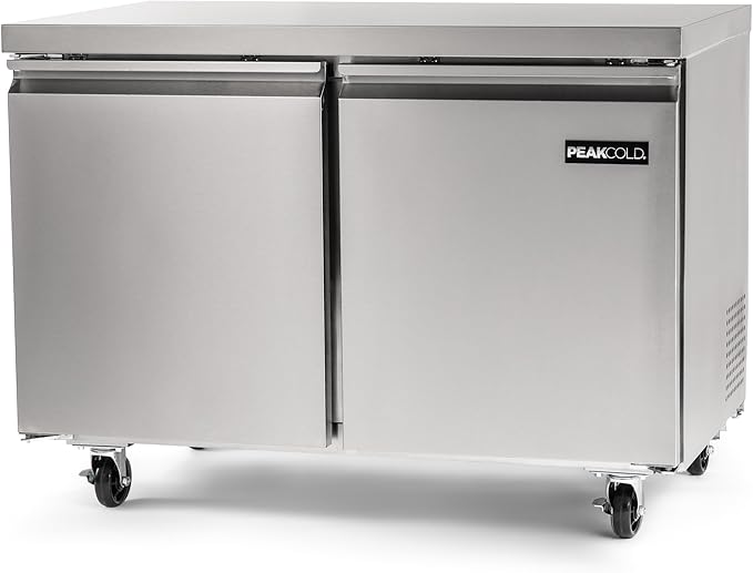 PEAK COLD Commercial Under Counter Stainless Steel Freezer; 48" W