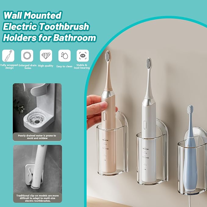 2 Pack Electric Toothbrush Holders - Image 5