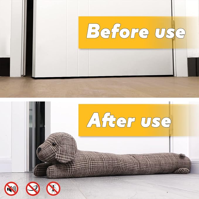 36 Inch 3LB Heavy Duty Under Door Draft Stopper, Decorative Soundproof Door - Image 5