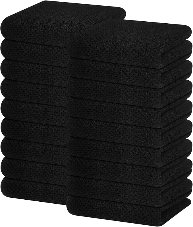 Homaxy 100% Cotton Waffle Weave Kitchen Dish Towels 18-Pack, Ultra Soft by Homaxy