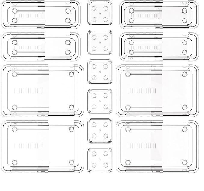 14 PCS Adjustable Clear Drawer Organizer Set - Image 6