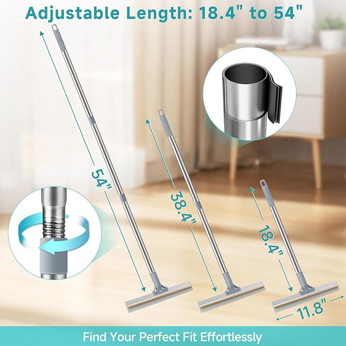 Carpet Rake for Pet Hair Removal Tool, Reusable Pet Hair Remover Broom | - Image 3