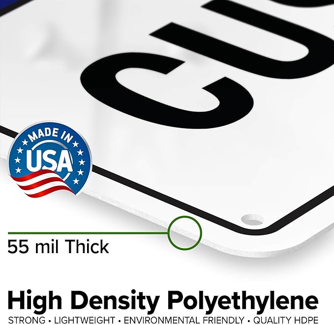 Custom Notice Sign, Ansi Sign, Osha Compliant, 7x10 Inches, 55 mil thick HDPE (high density polyethylene), Made in USA by My Sign Center