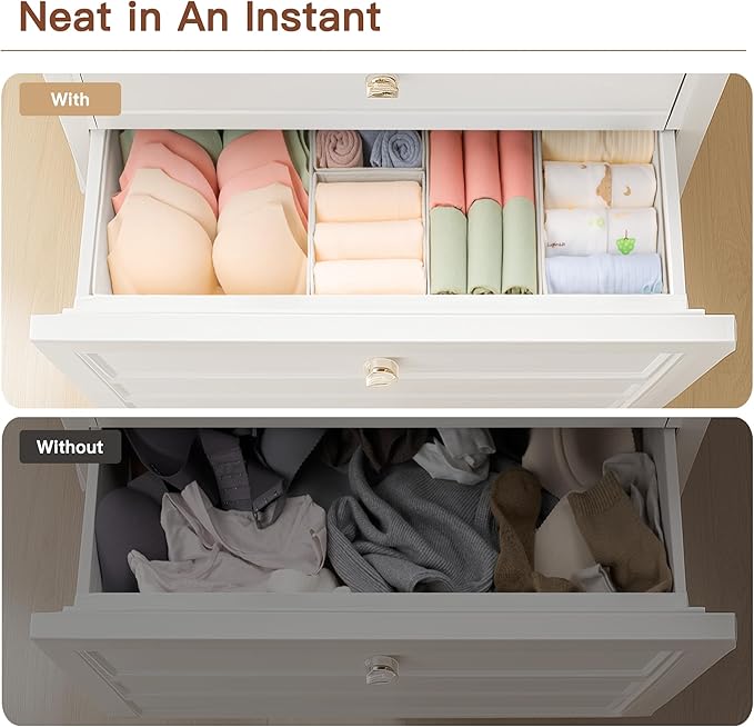 Drawer Organizer Clothes, 10 Pack Dresser Organizer - Image 5